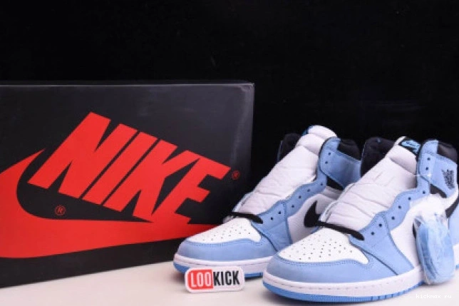 Cheap MAX UNIVERSITY RETRO 1 JORDAN BLACK WHITE AIR BLUE 555088-134 HIGH 0627